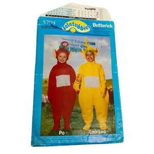 Butterick 5794 Boys Girls Teletubbies Costumes Sewing Pattern size XS 2 3 4 5 6X